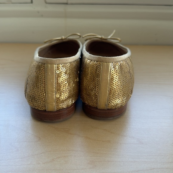 Chanel gold sequin ballet flats - Picture 3 of 7